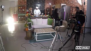 Apolonia Lapiedra Cooks Up Steamy Passion in Kitchen Show