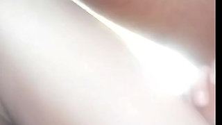 My wife with stranger at beach