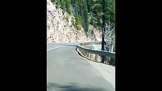 Hairy Man Masturbating Outdoors by the Road