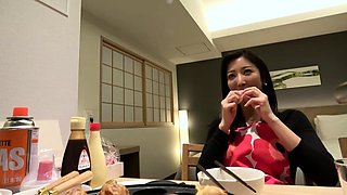 Asian japanese amateur has deep throat