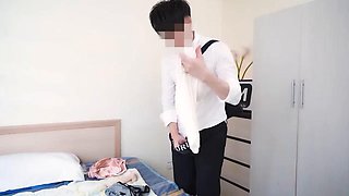Model - Asian Big Tits Whore Fucking Her Teacher in Uniform and Gets a Creampie!