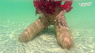 910 in Pantyhose Under Water