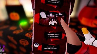 Hentai redhead gives blowjob and having sex