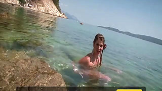 871 Long-legged Lilli Vanilli Does a Striptease on the Beach