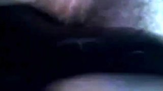 Hairy BBW Plays with Huge Black Dildo on Webcam