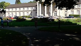 Elenonor's Daring Nude Adventure in Public Aachen Outdoors