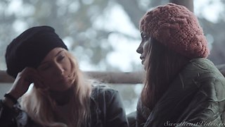 Lustful lesbies emotional porn scene