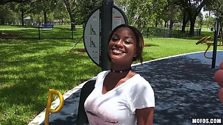 Wonderful black humpette memorable POV scene