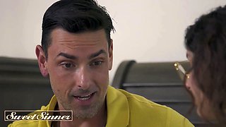 Tastey sinner - innocent looking woman gets indeed nasty as she sucks her boyfriend's dick