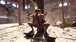 Lara Croft Tight Ass Anal Fuck - Huge Cock 3D Hentai Game Animation Gangbang with 1000 Spectators