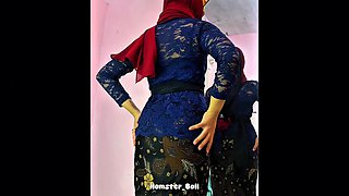 Fitting Hijab Kebaya Dress with Thai Maid