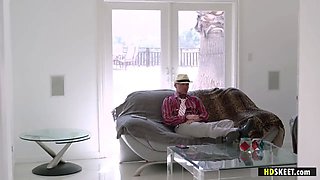 Dirty Old Man Fucks Babe Elena\u2019s Pussy