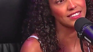 Young Latina with Perfect Body and Curly Hair Giving Dirty Talk