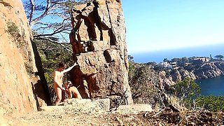 Kinky couple's outdoor sex adventure in public