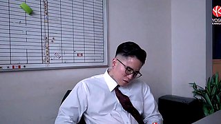 Deviant Asian Unloads His Ass