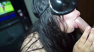 Stepdad Dont Be Shy, Ill Wear This Mask To Cheer You Up. Bitch Stepdaughter Gives Me A Blowjob. Facial