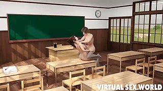 Futanari Milf makes sure her coed feels really good