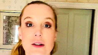Amateur redhead milf alena strips and dances