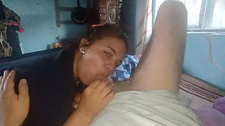 My stepdaughter sucks and wants to let me finish but I fuck her mouth I squirt and I let go of her mouth and swallows it all