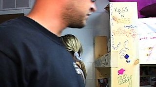 Cute amateur blonde teen Nishe pussy fucked in the car