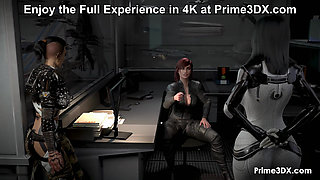 Excuse me, Officer! Sci-Fi Futa Threesome at Prime3DX