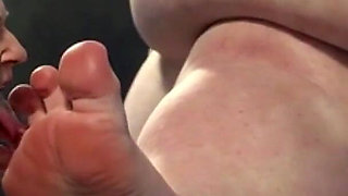 90 Year Old Granny Sucking Obese SSBBW Toes - Extremely Horny Foot Play
