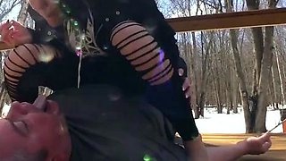 Human Ashtray In The Snow