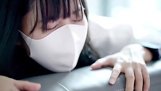 Sensual doggy sex with cute Japanese girl in school uniform