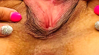 I Masturbate with My Feet and Expose My Pussy Full of Sperm. Photo Slideshow.