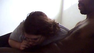 BBW Autumn's Interracial Blowjob