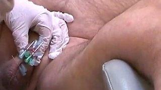 Humiliating small penis pinching