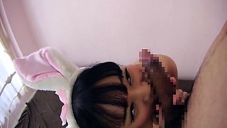 Mexicana blowjob with her big boobs