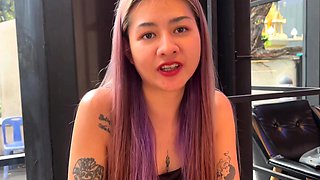 Cute Thai MILF picked up and fucked hard