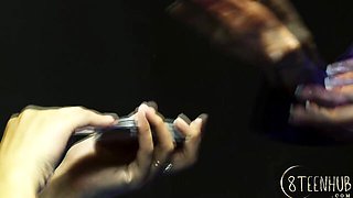 Blowjob scene with admirable baby girl from 8TeenHub