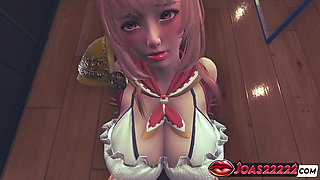 Raphtalia 3D Hentai - Sensual Busty Anime Girl Enjoys Breast Massage, Titplay in POV, and Fingering Leading to a Loud Orgasm
