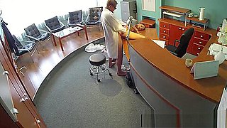 Hidden hospital cam with slutty tattooed babe