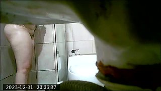 spying big ass shower