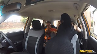 Ella Hughes and Jasmine Jae take turns in a wild FFM threesome with rough sex and big tits