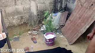 Caught Fucking Big Ass Step Sister in the Backyard Because Mon Will Come in From the Main Door