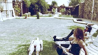 Mistress Zeida Farting in Slave's Mouth Outdoor BDSM Humiliation