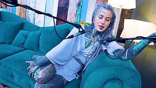 I talk about S - Shame - ASMR podcast SFW talking goth skinny girl dreadlocks tattoo model inked girl