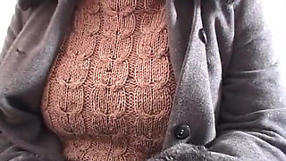 Chubby redhead slut toys her hairy cunt at the casting