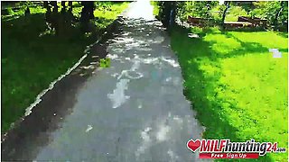 Sarah Kay Gets Boned In A Berlin Park! Milfhunting24