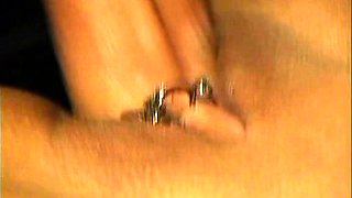 StrapOn Brunette big boobs fucks blonde GF