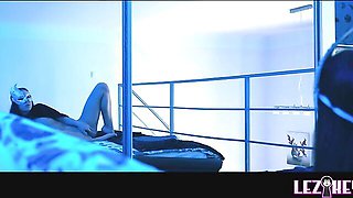 Astonishing solo masturbation with a long-legged brunette Nata Gold
