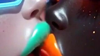 Beautiful Aliens Kiss on Nice Music, Ai Animation