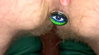 Cspot Wearing a Vintage Knee Length Slip Rides a Dildo to Orgasm