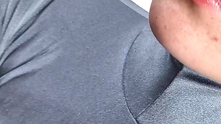 POV Elena Clark Batgirl Zentai Nylon Grey White