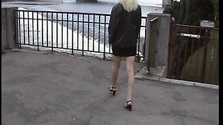 She Is Stunning Blonde From Germany Lady Who Likes to Pee in the Public