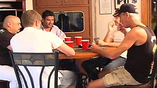 Beautiful amateur blonde barmaid paid sex in public